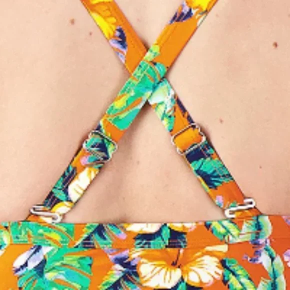 Denim & Co Beach Sweetheart Twist Front Swim Dress  6872 - Picture 4 of 4